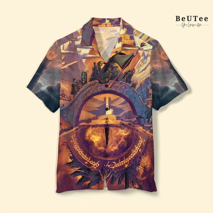 Lord of The Ring Pattern Hawaiian Shirt 