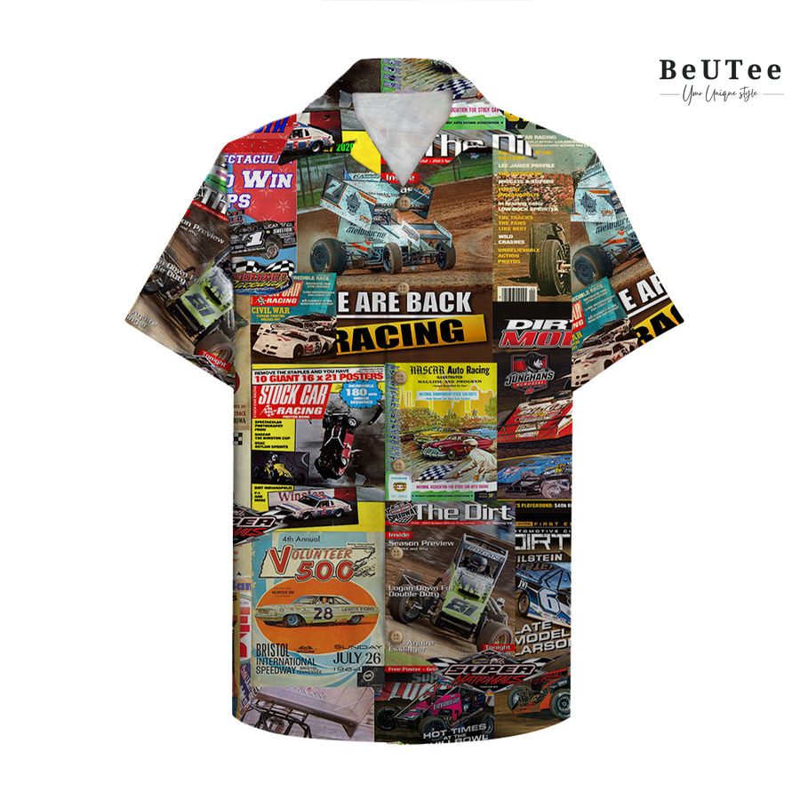 Dirt Track Racing Magazine we are back Hawaiian Shirt Aloha Shirt