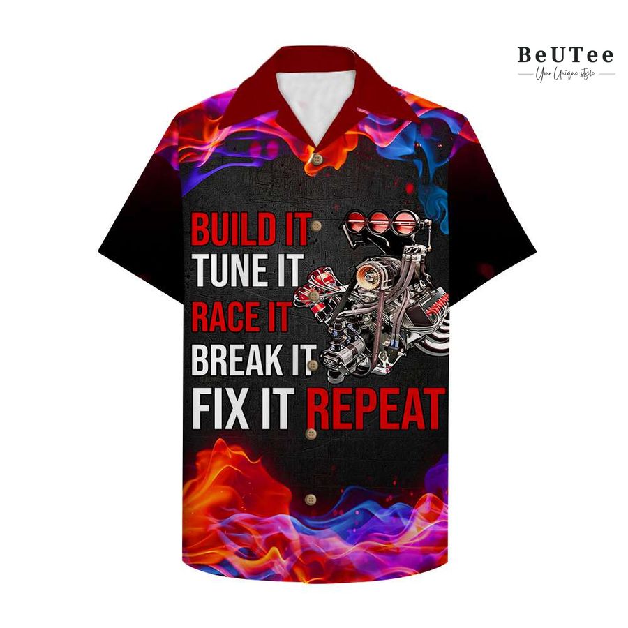 Drag Racing Fix it aloha Hawaiian Shirt