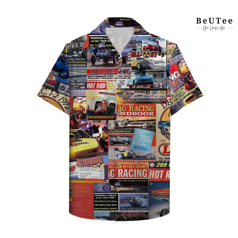 21 Drag Racing Magazine Aloha Shirt Hawaiian Shirt