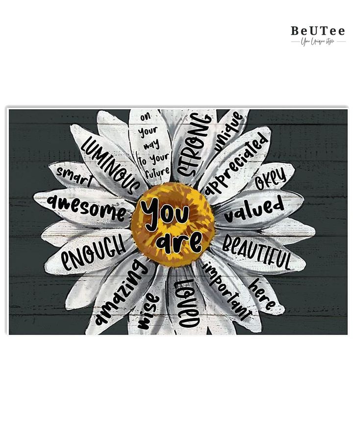Classroom Poster Canvas Back To School Day You Are flower Full Gallery Wrapped And Framed Canvas 