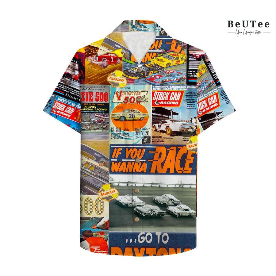 19 Stock Car Racing Magazine if you wanna race Hawaiian Shirt Aloha Shirt