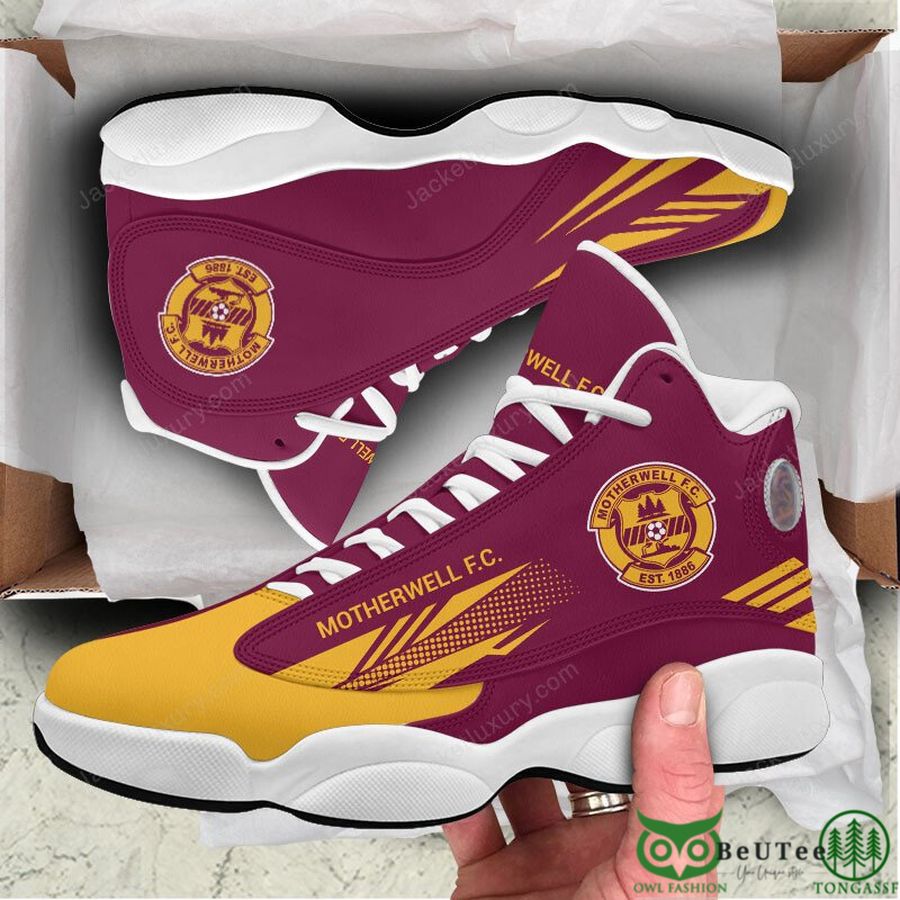 Motherwell F.C. Scottish Premiership Pink Yellow Air Jordan 13