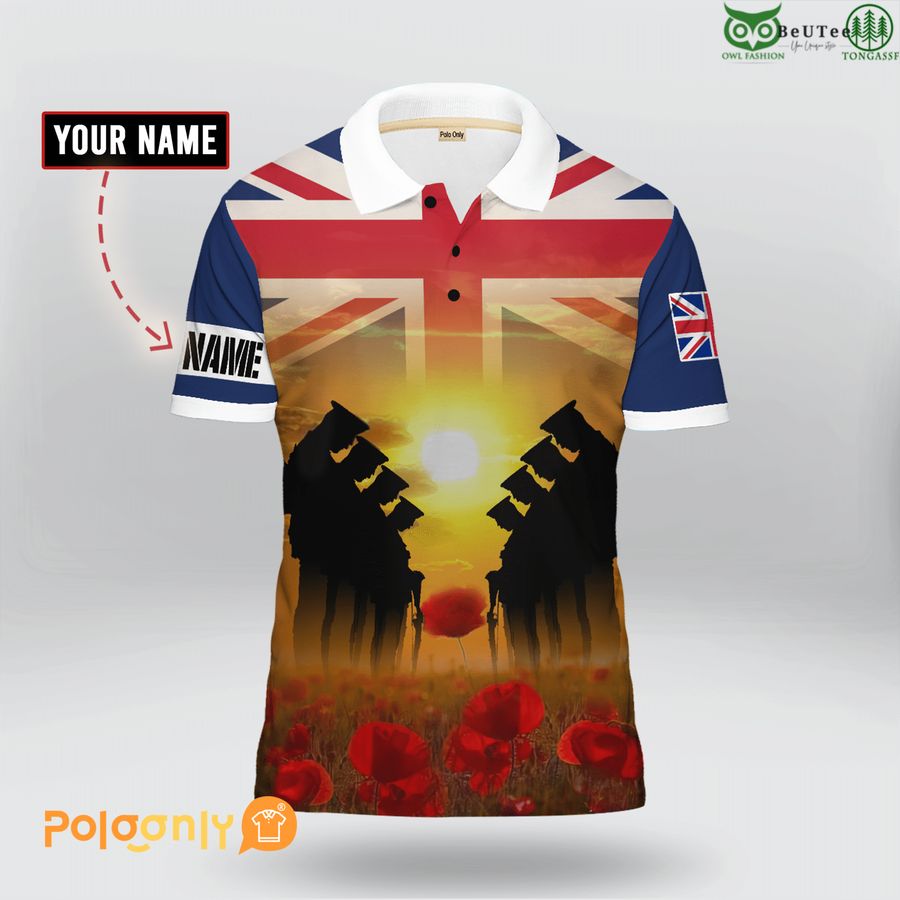 UK Veteran 'For those brave who gave their lives so we could live ours' 3D Polo shirt