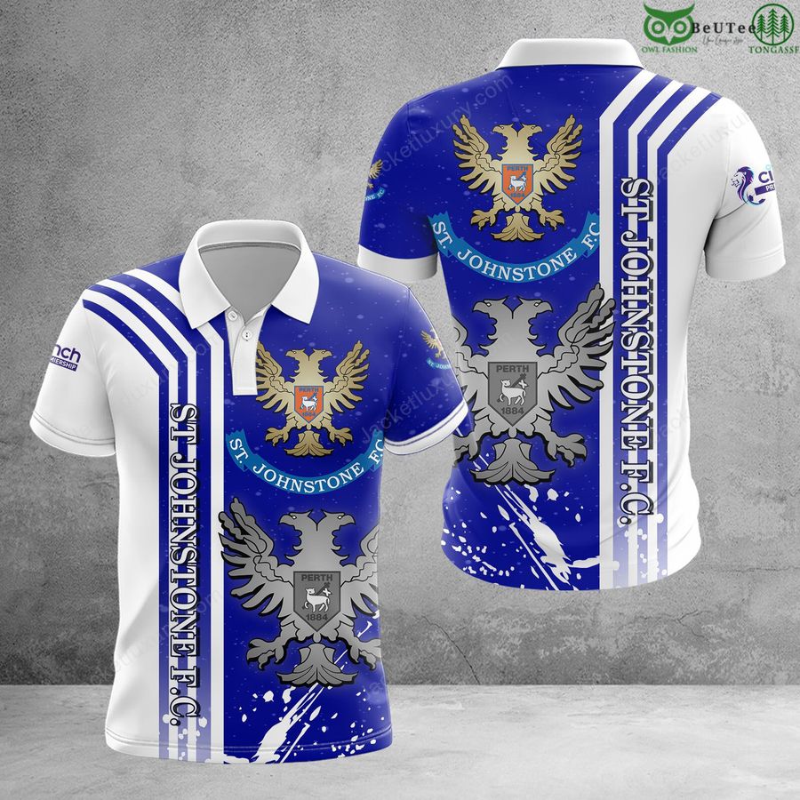 St Johnstone F.C. Scottish Premiership 3D Polo T-Shirt hoodie 