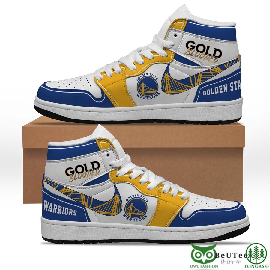 NBA Golden State Warriors Gold Blooded Air Jordan High Top