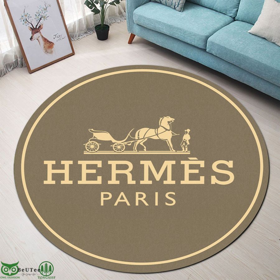 Hermes Paris Luxurious Brand round rug 