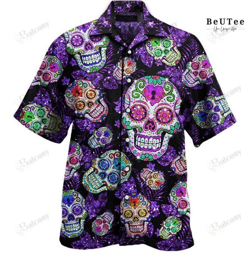 SUGAR SKULL PATTERN ALL OVER PRINT HAWAII SHIRT