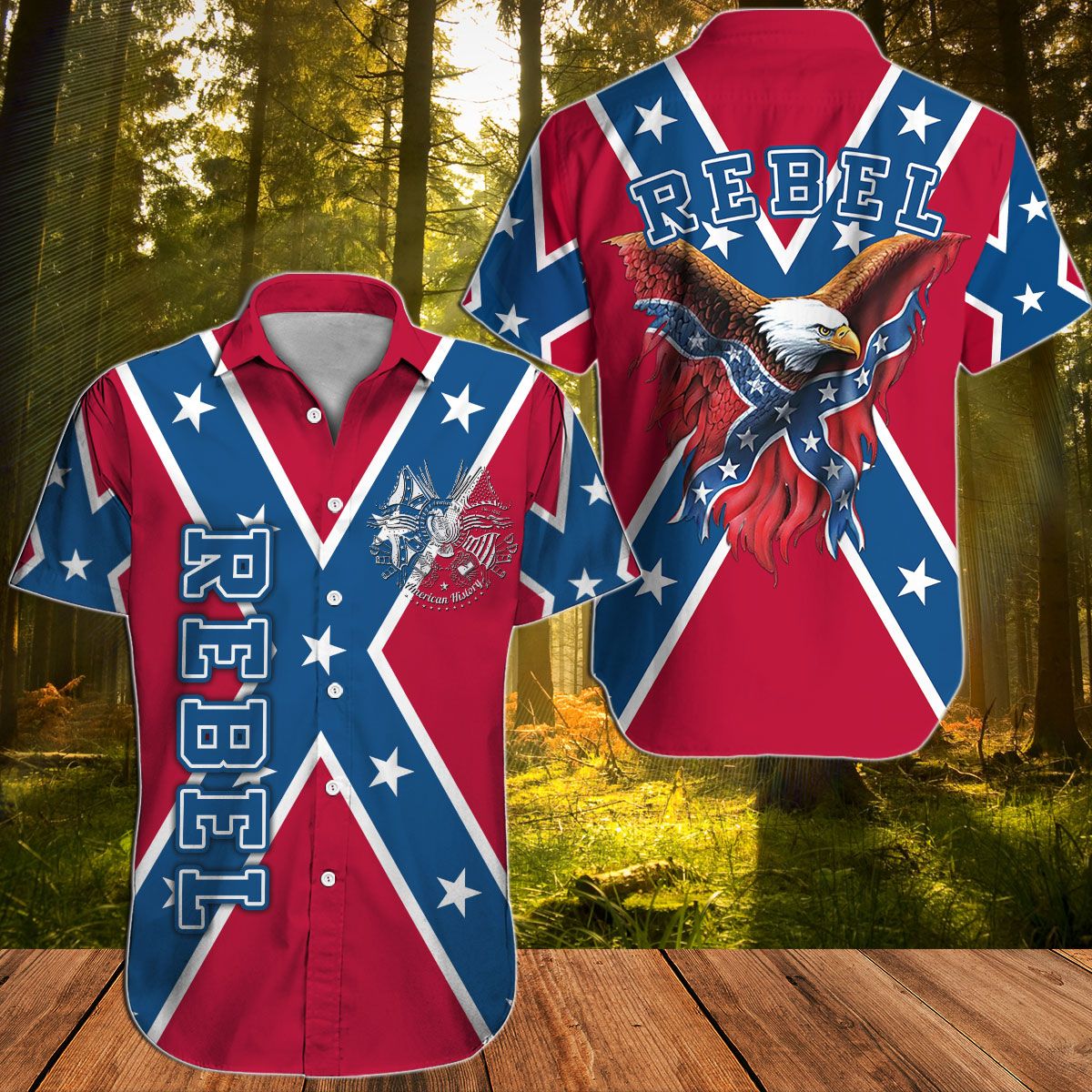 Southern Rebel Confederate Eagle Hawaiian shirt
