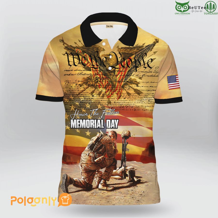 Honor The Fallen Memorial Day' for anniversary Polo Shirt 