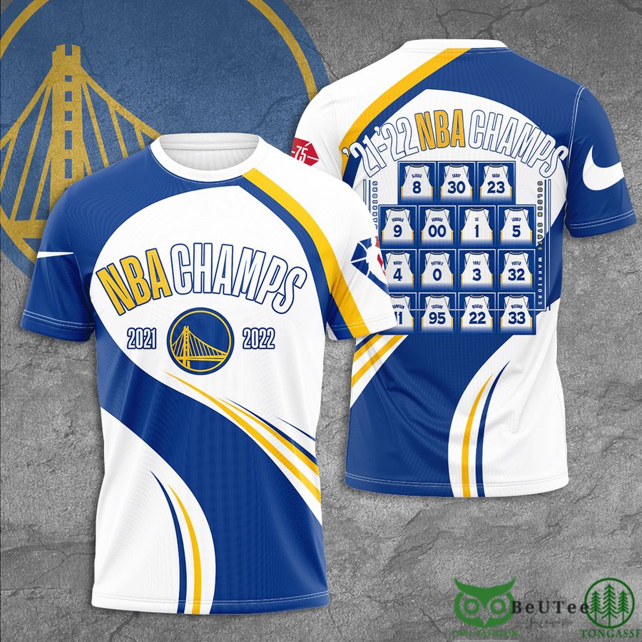 NBA Champs Golden State Warriors Player Number 3D T-shirt