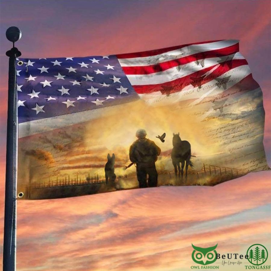 American Soilder United States Flag