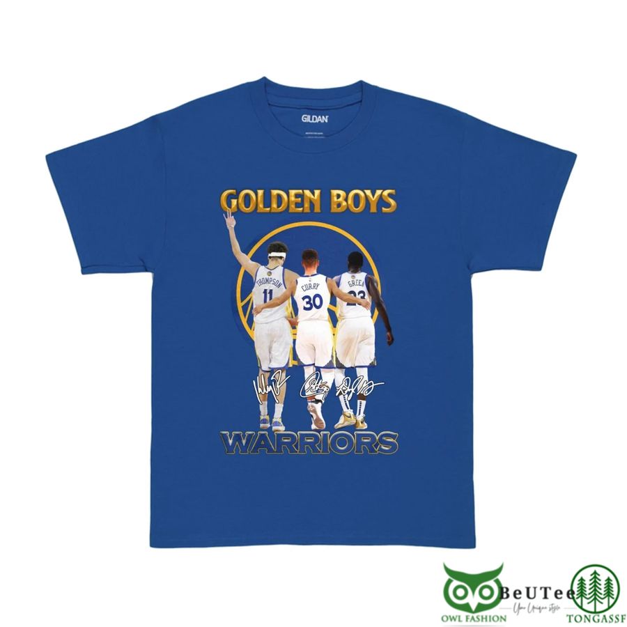 Golden Boys Warriors Player Signs Blue 3D T-shirt