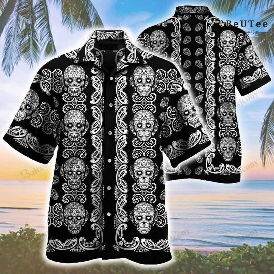 Sugar Skull Polynesian Pattern All Over Printed Hawaii shirt 