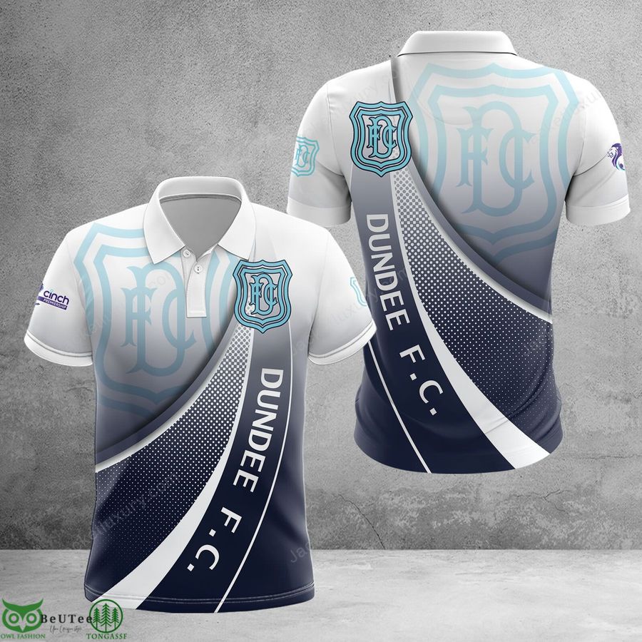Dundee F.C. white dots navy Scotland football champions 3D Polo T-shirt Hoodie