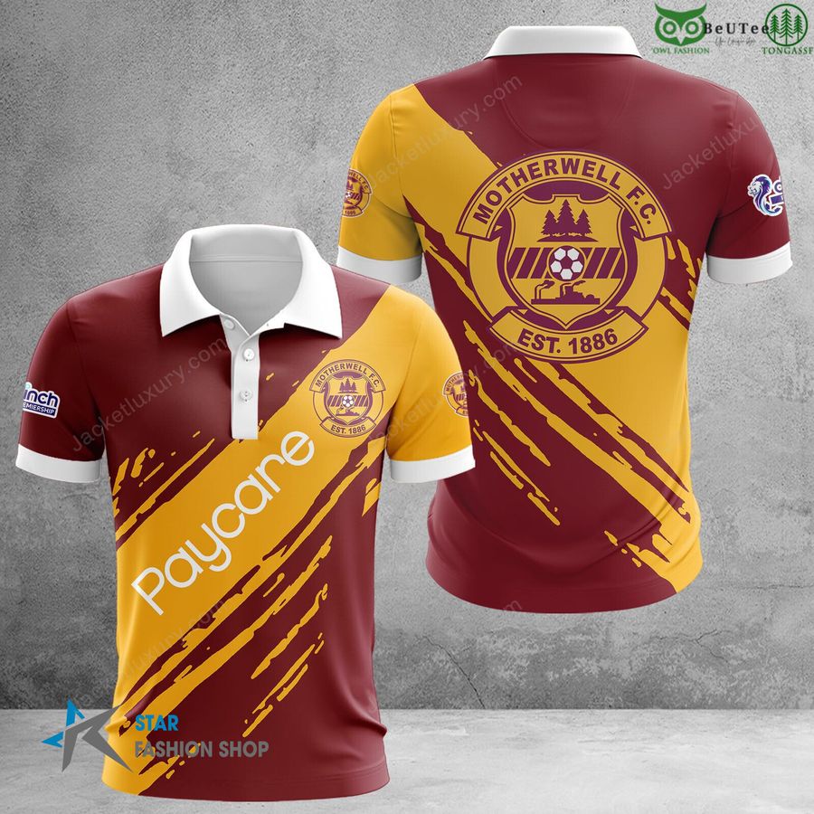 Motherwell F.C. Scottish Premiership 3D Polo T-Shirt hoodie premium