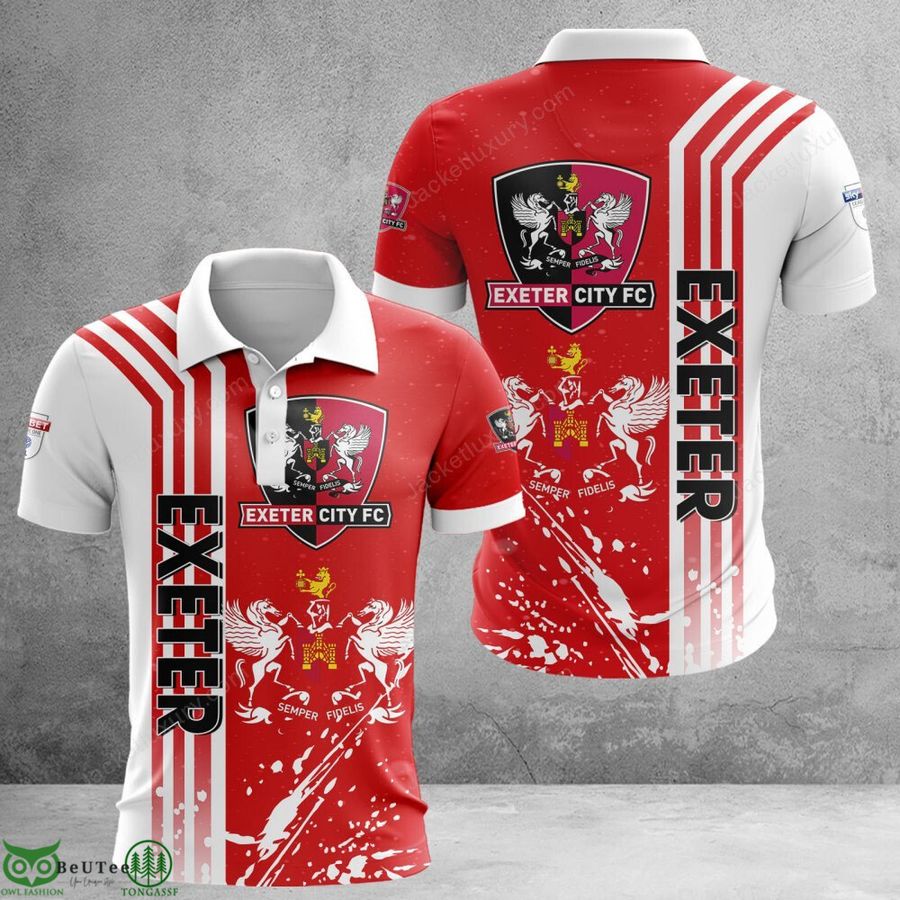Exeter City EFL Championship AOP Polo T-shirt