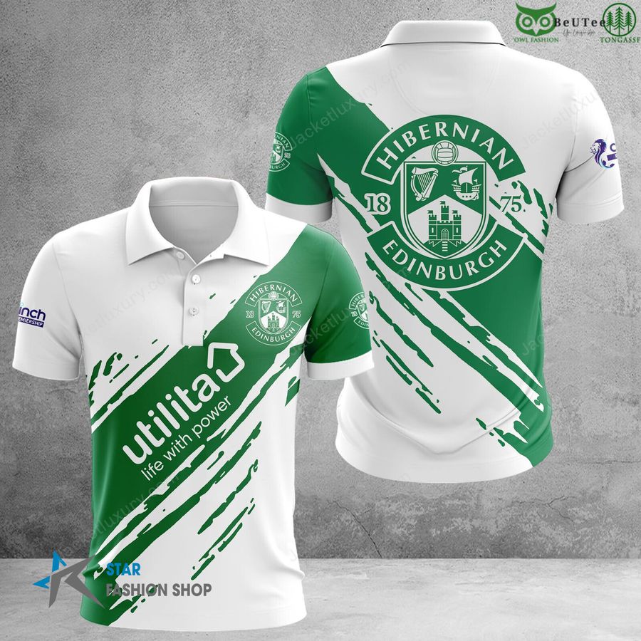 Hibernian F.C. Scottish Premiership 3D Polo T-Shirt hoodie special