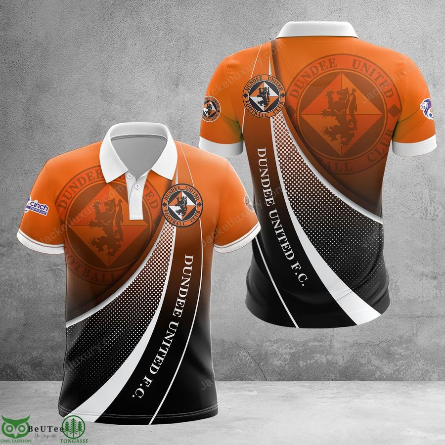 Dundee United F.C. orange white dots Scotland football champions 3D Polo T-shirt Hoodie