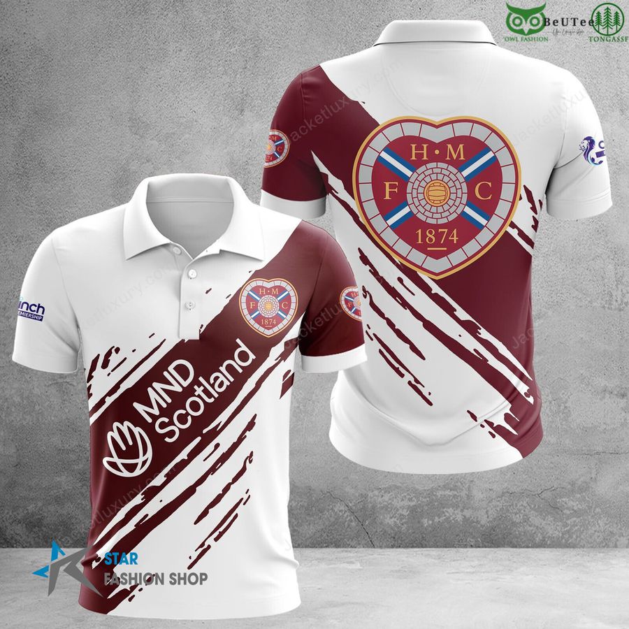 Heart of Midlothian F.C. Scottish Premiership 3D Polo T-Shirt hoodie special