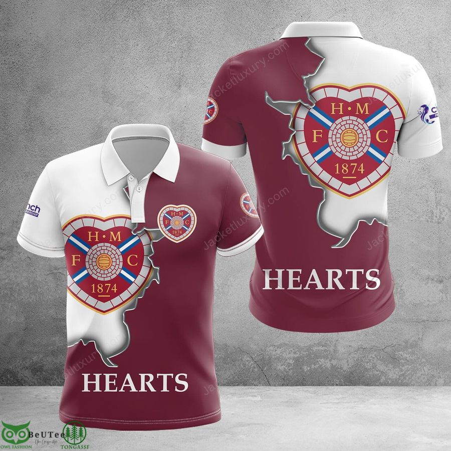 Heart of Midlothian F.C. compass Scotland football champions 3D Polo T-shirt Hoodie