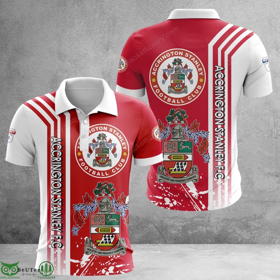 278 Accrington Stanley football EFL Championship full printed 3D T Shirt Polo