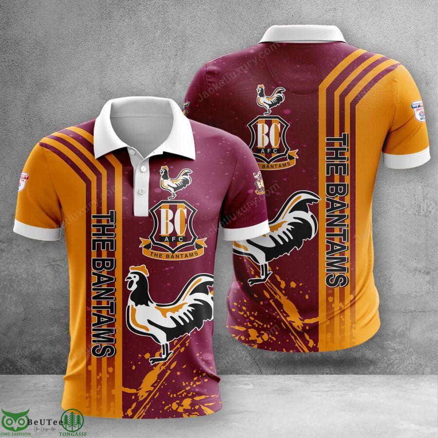 Bradford City EFL Championship 3D Polo T-shirt