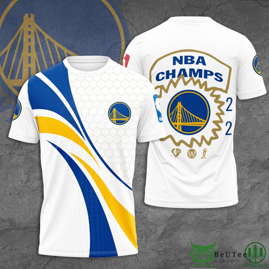 NBA Champs Golden State Warriors Logo 3D T-shirt
