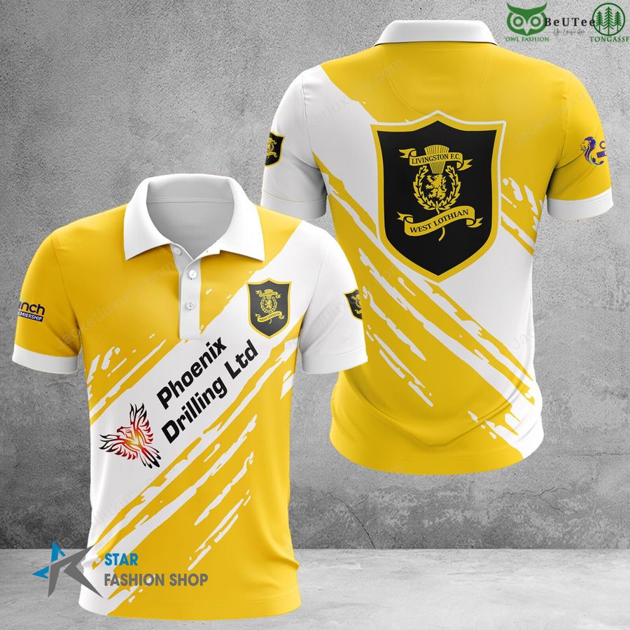 Livingston F.C. Scottish Premiership 3D Polo T-Shirt hoodie premium