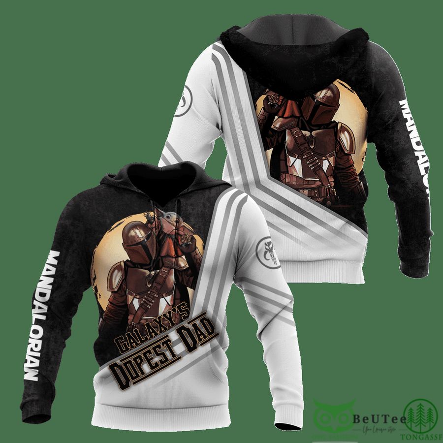 Star Wars Galaxy Dopest Dad Black White Hoodie 