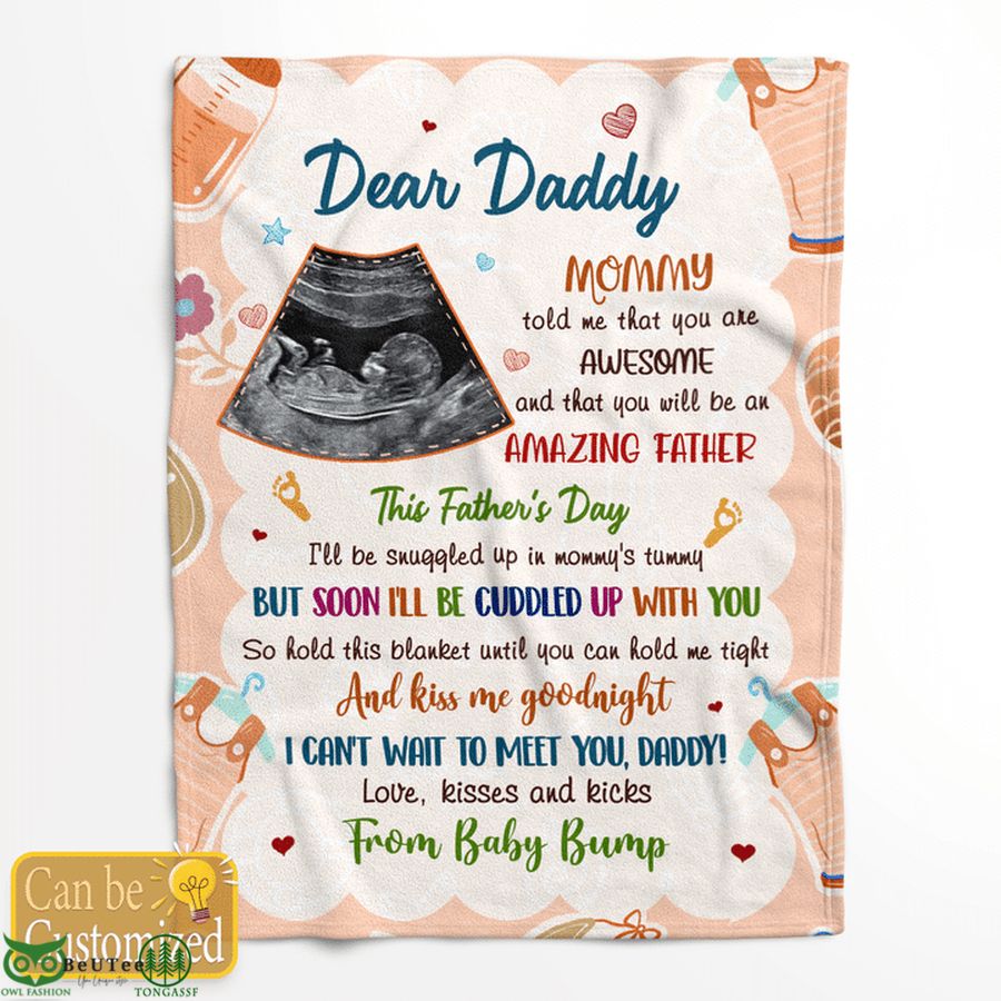 Daddy are awesome Amazing Father Day Fleece Blanket