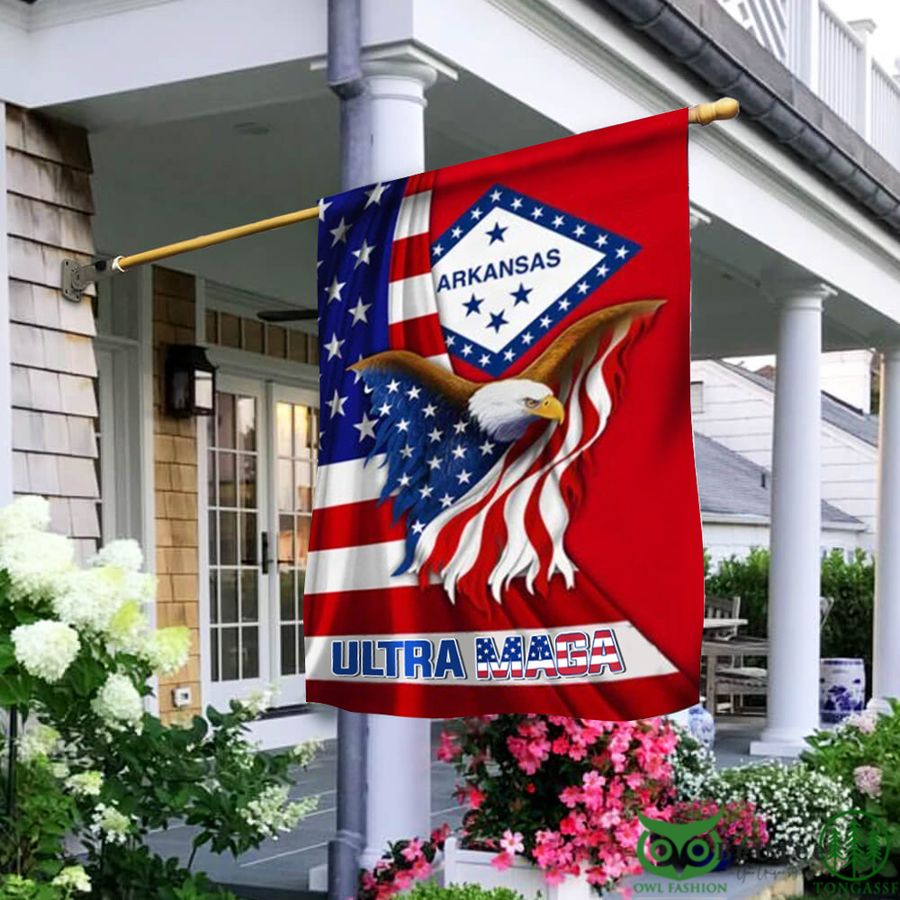 Eagle Ultra Maga American And Arkansas Supporter Trump Flag