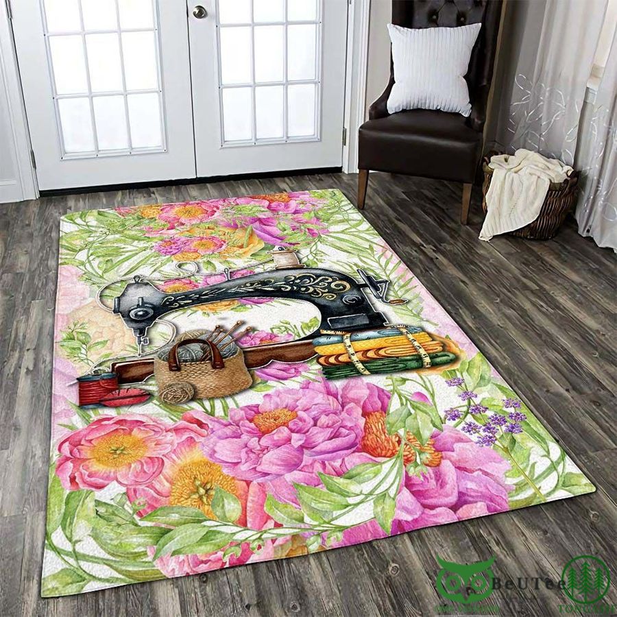 34 Sewing Quilting Flower Carpet Rug