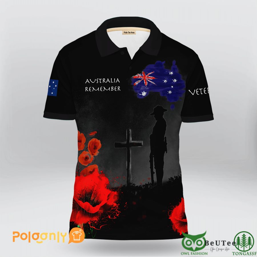 35 Australian Veteran They Gave Their Today For Your Tomorrow Black Polo