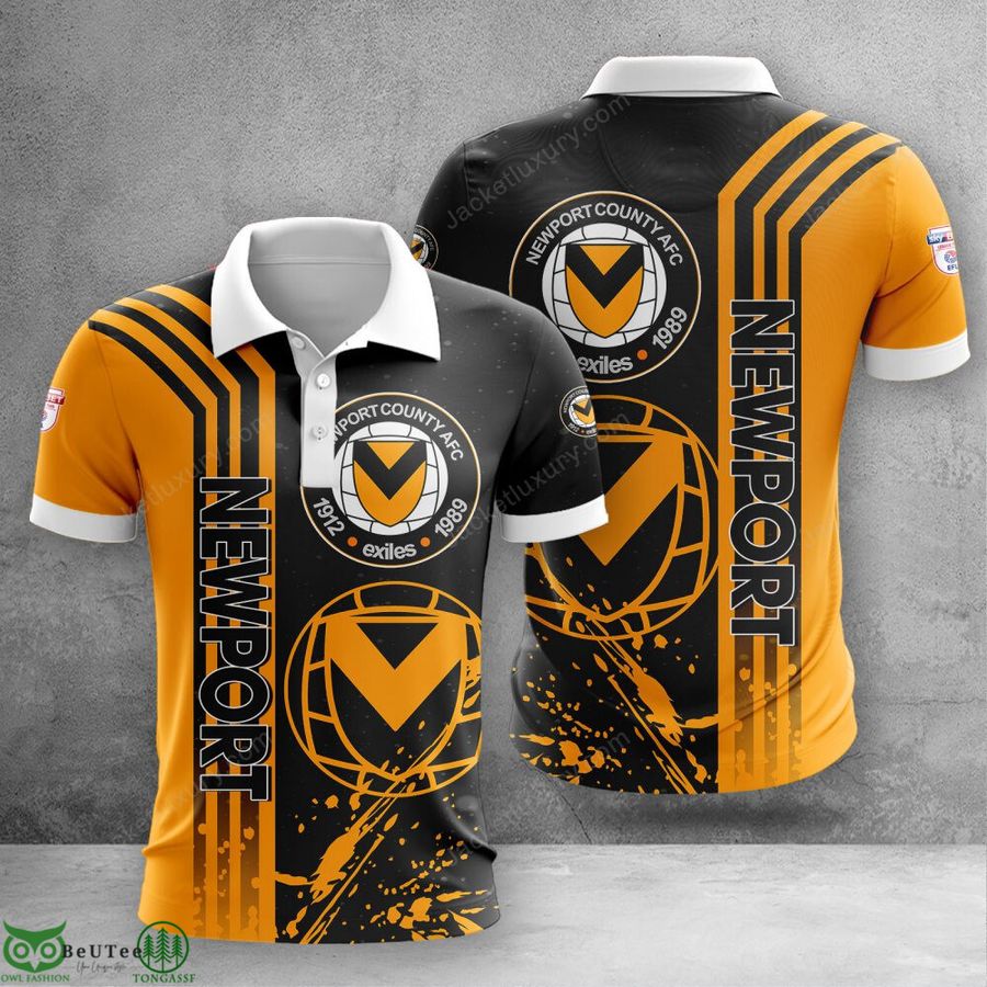 Newport County EFL Championship 3D Polo T-shirt