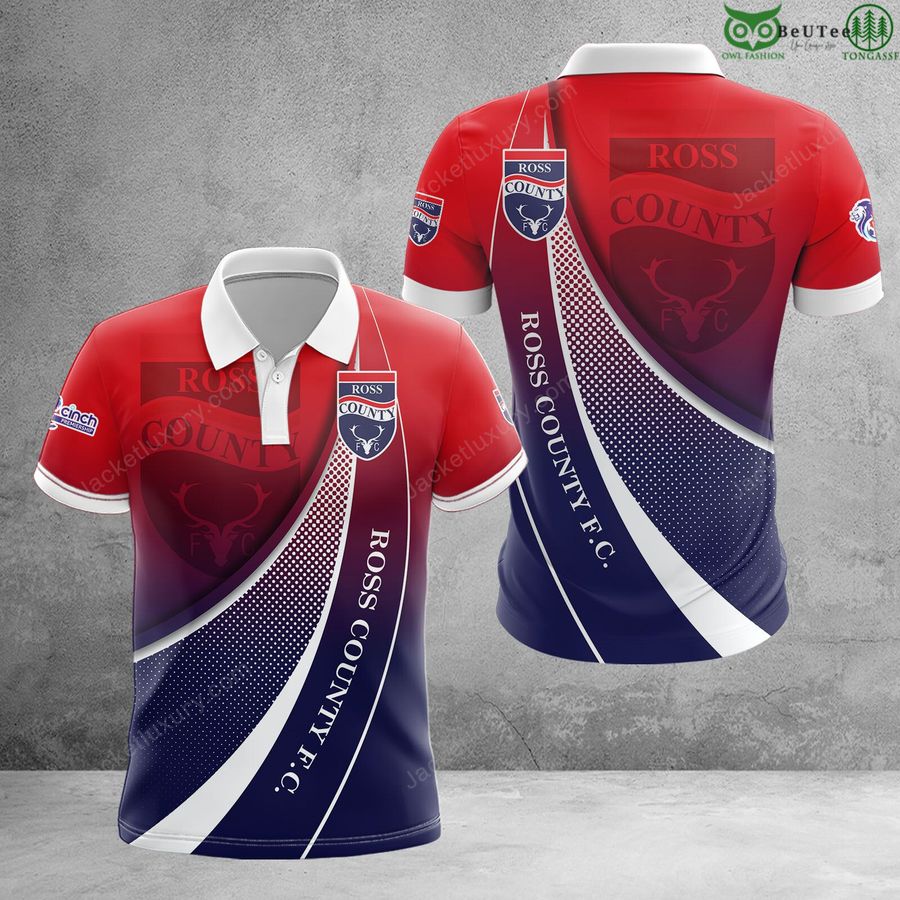 Ross County F.C. Scottish Premiership 3D Polo T-Shirt hoodie 