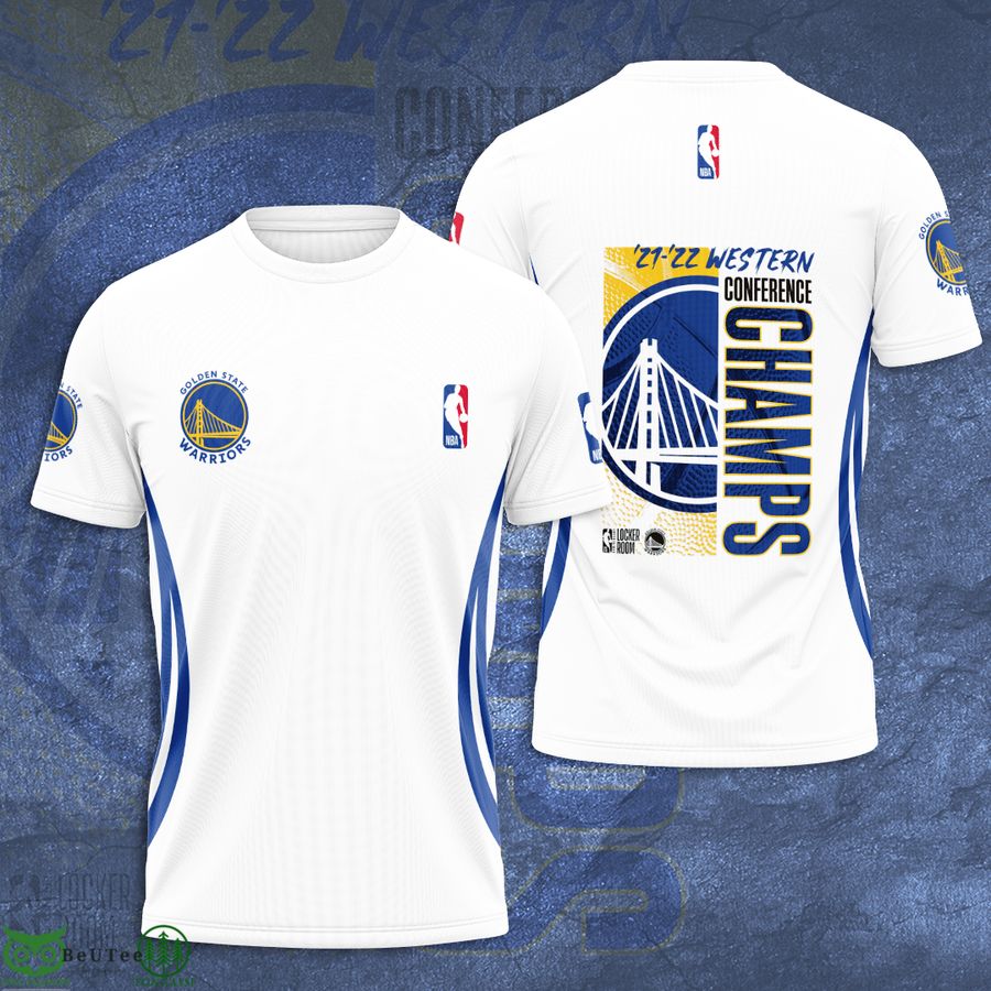Golden State Warriors Western Conference white basic 3D T-Shirt