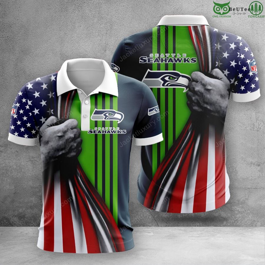 Seattle Seahawks NFL aloha pride summer 3D Polo T-Shirt Hoodie