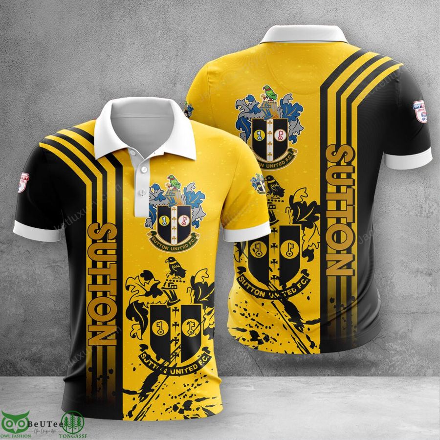 Sutton United EFL Championship AOP Polo T-shirt