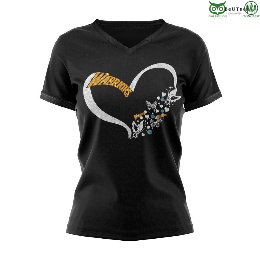 PREMIUM Golden State Warriors butterflies heart 3D T-Shirt