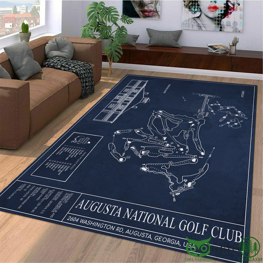 80 Augusta National Golf Club Dark Blue Carpet Rug