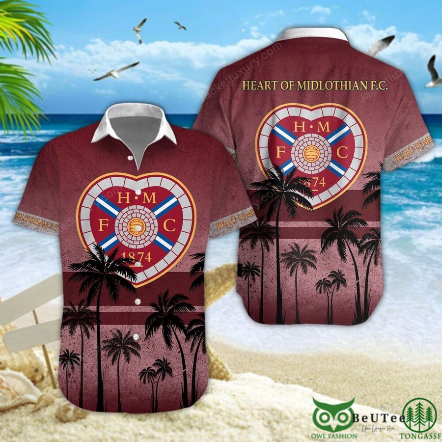 10 Heart of Midlothian F.C. Palm Tree Scottish Premiership 3D Printed Polo Tshirt Hoodie