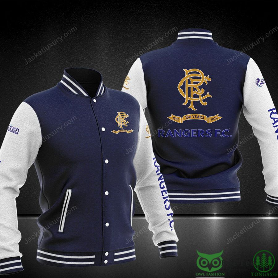 Rangers F.C. Scottish Premiership Baseball Varsity Jacket