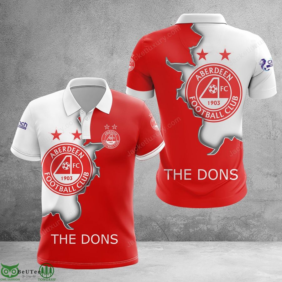 43 Aberdeen F.C. The Dons Scotland football champions 3D Polo T shirt Hoodie