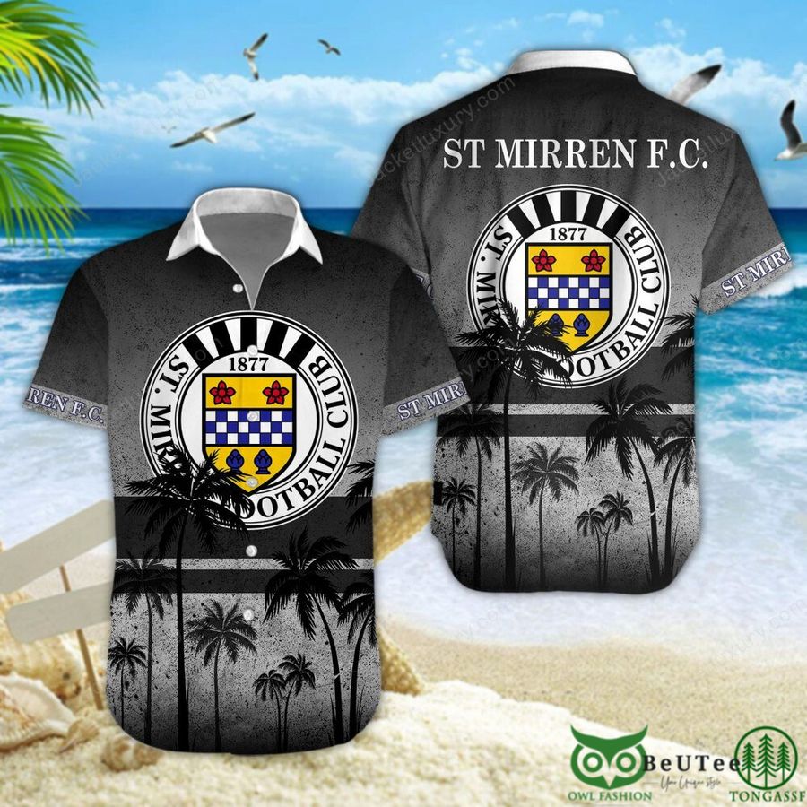 70 St Mirren F.C. Black Palm Tree Scottish Premiership 3D Printed Polo Tshirt Hoodie
