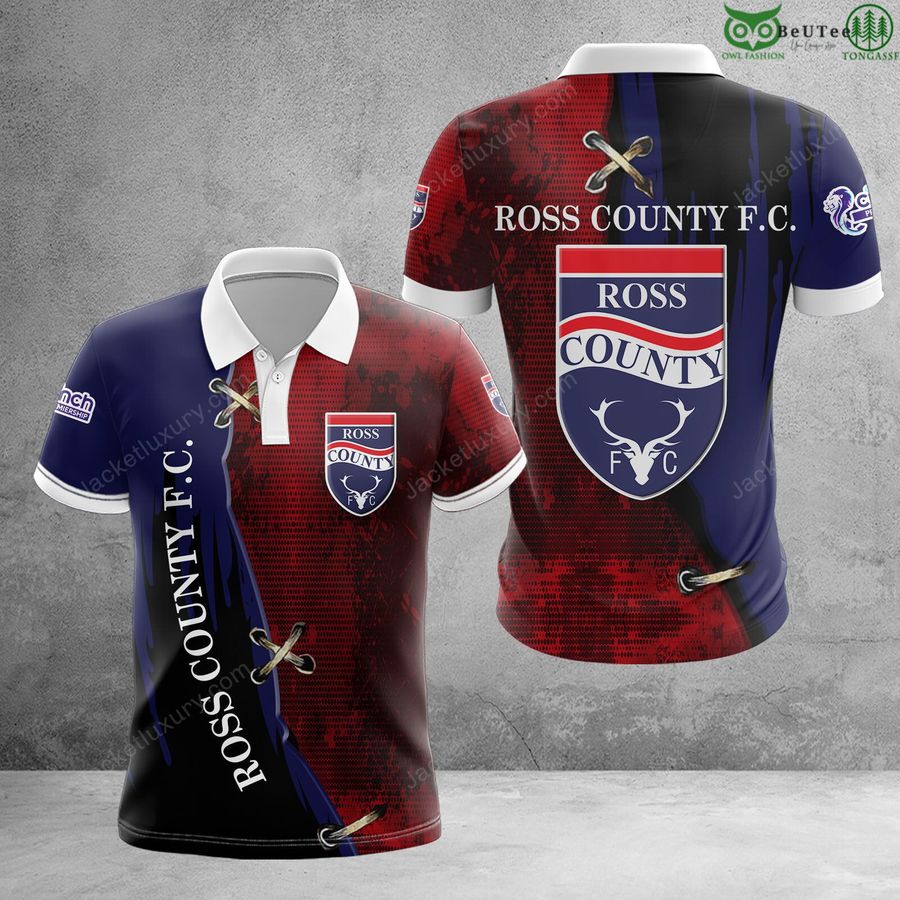 72 Ross County F.C. signature Scottish Premiership 3D Polo T Shirt hoodie
