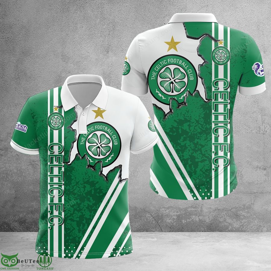 124 Celtic F.C. maps clover Scotland football champions 3D Polo T shirt Hoodie