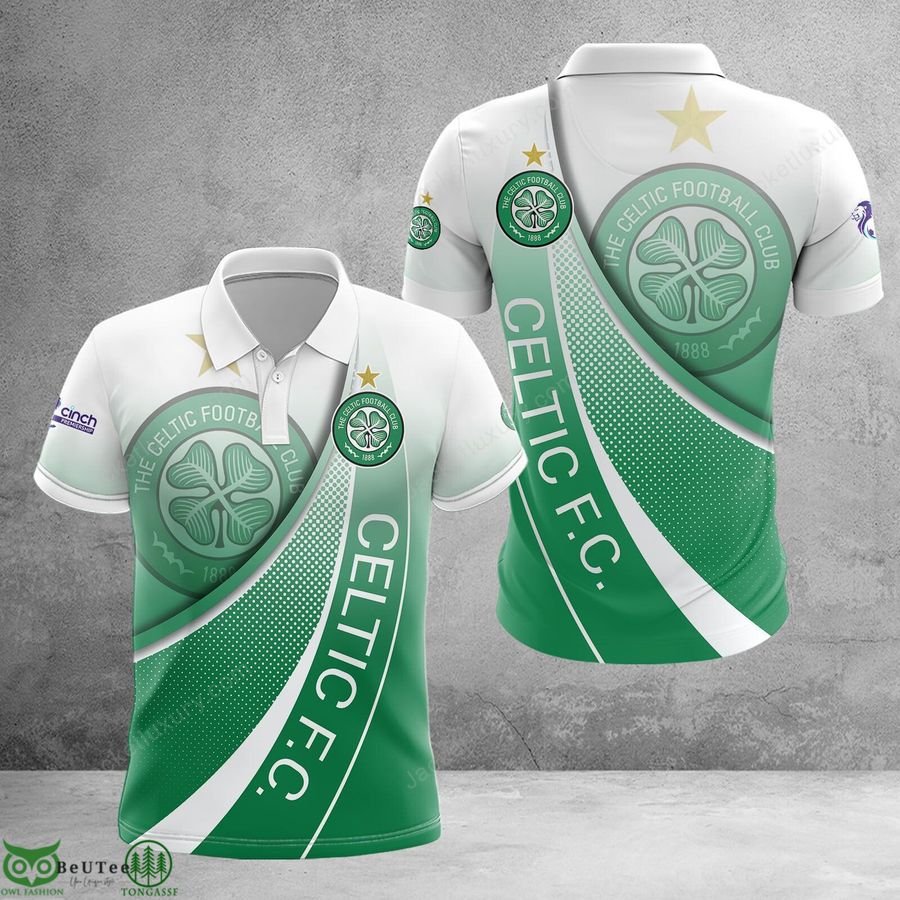 133 Celtic F.C. green dots Scotland football champions 3D Polo T shirt Hoodie