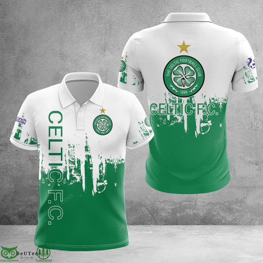 79 Celtic F.C. green clover Scotland football champions 3D Polo T shirt Hoodie