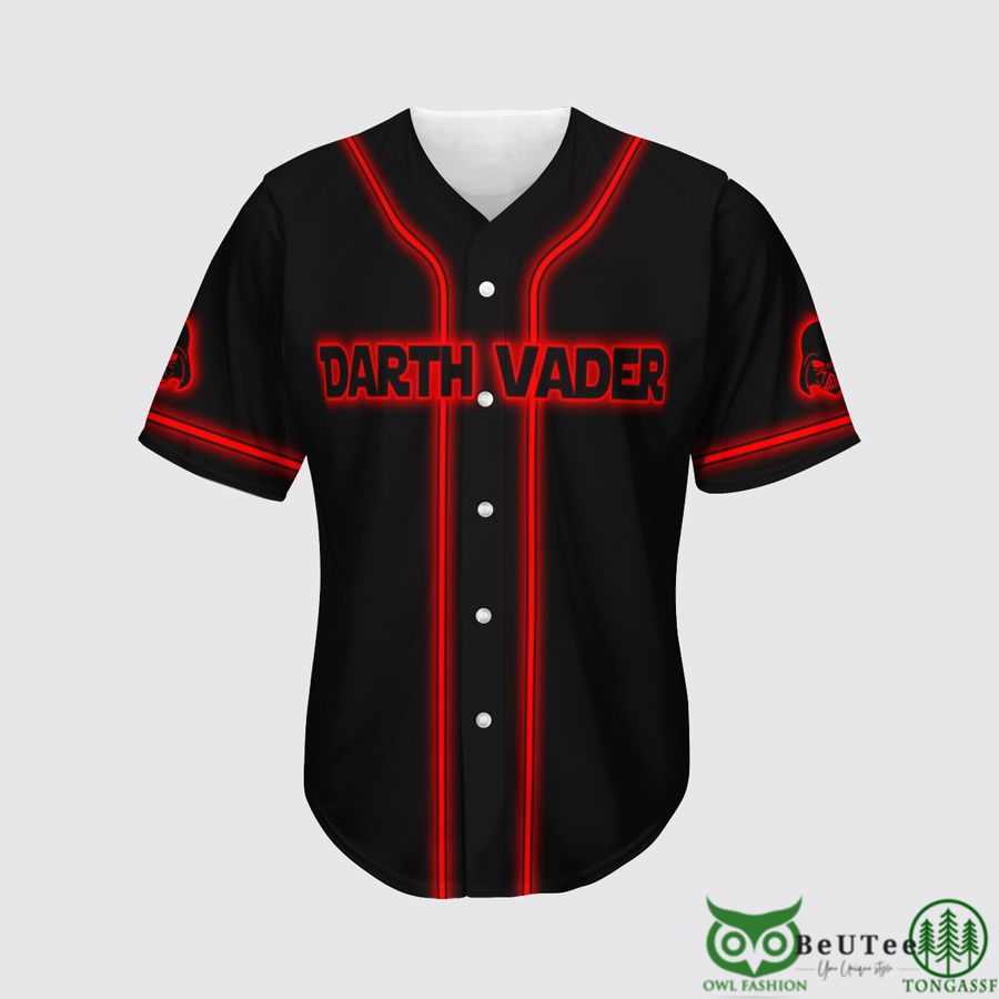 168 Star Wars Darth Vader Red Black Baseball Jersey Shirt